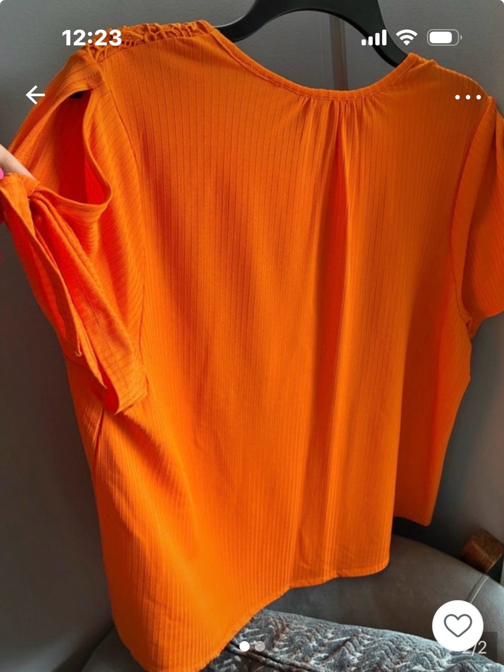 Women's Orange blouse cold shoulder xxl